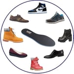 YeferStore Soft Comfort Ayakkabı Tabanı, Nefes Alabilen Rahat Kumaş Spor Tabanlık, 1 Çift (Siyah, 43-44)