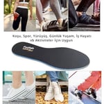 YeferStore Soft Comfort Ayakkabı Tabanı, Nefes Alabilen Rahat Kumaş Spor Tabanlık, 1 Çift (Siyah, 43-44)