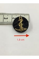Yelek Hırka Düğmesi 6 Lı Set Çapa Armalı 1,8 Cm, d207