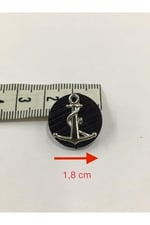 Yelek Hırka Düğmesi 6 Lı Set Çapa Armalı 1,8 Cm, mk300