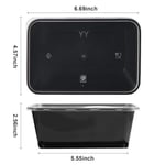 Yemek Hazırlama Kapları [10 Paket] 1 Kapaklı Bölme, Gıda Saklama Kapları, Bento Kutusu, BPA İçermez, İstiflenebilir, Mikrodalga/Bulaşık Makinesi/Dondurucuya Uygun (32 oz)