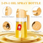 Yemek pişirmek için yağ şişesi, 470 ml yağ püskürtme şişesi, 2'si 1 arada dağıtıcı şişe, cam pişirme şişesi, cam yağ şişesi, yağ şişesi ağzı ve püskürtücü, salata ve ekmek pişirmek için yağ püskürtücü