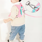 Yeni Yürümeye Başlayan Çocuk Tasma - Bebek Yürüyüş Güvenlik Koşum Takımı ve Çocuk Kaybolmaya Karşı Bilek Bağlantısı Kızlar/Erkek Çocukları Seyahat için (Pembe, Tek Boynuzlu At)