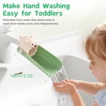 Yeni yürümeye başlayan çocuklar için 2 paket musluk genişletici, banyo, mutfak, EASICUTI gıda sınıfı silikon musluk uzatma, bebek el yıkama su musluğu genişletici standart ve boynu musluk uyar