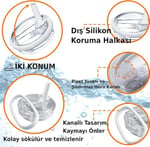 Yenigeldi 2 Adet Flip Pipetli Kapak – Stanley Quencher ile Uyumlu 40 Oz – Sızdırmaz Kapak + 2 Pipet – Krem Renk