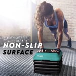'Yes4All 16''x16'' Adjustable High Step Aerobic Platform with 4 Risers, Height-Adjustable 4''-6''-8''-10''-12'' Step Aerobics Platform for Home Gym Exercise Fitness Workout'