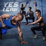Yes4All 2-20kg Kettlebell aus Gusseisen, mit Vinylbeschichtung, Schwunghantel, Kugelgewicht