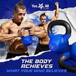 Yes4All 2-20kg Kettlebell aus Gusseisen, mit Vinylbeschichtung, Schwunghantel, Kugelgewicht