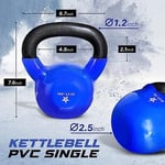 Yes4All 2-20kg Kettlebell aus Gusseisen, mit Vinylbeschichtung, Schwunghantel, Kugelgewicht