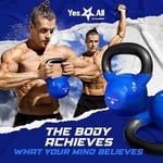 Yes4All 2-22kg Kettlebell/Kugelhantel aus Gusseisen mit Vinylbeschichtung