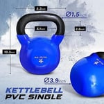 Yes4All 2-22kg Kettlebell/Kugelhantel aus Gusseisen mit Vinylbeschichtung