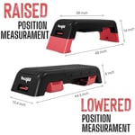 Yes4All 48 cm Aerobik Egzersiz Step Platformu, 2 Yükseltici ile, Ayarlanabilir Yükseklikli Antrenman Step Tahtası 7,6 cm ve 13 cm için Ev Spor Salonu