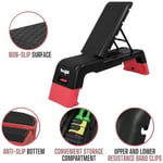Yes4All 48 cm Aerobik Egzersiz Step Platformu, 2 Yükseltici ile, Ayarlanabilir Yükseklikli Antrenman Step Tahtası 7,6 cm ve 13 cm için Ev Spor Salonu