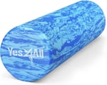 Yes4All Fasya rulosu, sırt, omurga, bacaklar, kollar için, 30/45/60/90 cm, orta sertlikte köpük rulo, yoga, pilates, esneme ve fitness için köpük rulo