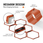 Yes4All Hex Çeviklik Halkaları, Hız Halkaları, Altıgen Halkalar, Çeviklik Ayak Çalışması Eğitimi için Çeviklik Engelleri, Taşıma Çantasıyla