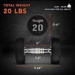 Yes4All Kauçuk Kavrama Kaplı Altıgen Dambıllar - Kaymaz El Ağırlıkları 2,27-22,7 kg Tekli