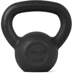 Yes4All Kettlebel/küre dambıl, dökme demirden 2-22 kg - siyah girya
