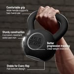 Yes4All Kettlebel/küre dambıl, dökme demirden 2-22 kg - siyah girya