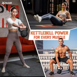 Yes4All Kettlebel/küre dambıl, dökme demirden 2-22 kg - siyah girya