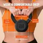 Yes4All Kettlebel/küre dambıl, dökme demirden 2-22 kg - siyah girya