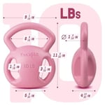 Yes4All Kettlebell 3 Kulplu, Kettlebell'ler için Geniş ve Dokulu Tutma Yeri, Küçük Ağırlıklar, Kulplu Dumbbell ile Çalışma - 2268 g / 4536 g / 6804 g / 9072 g / 11340 g
