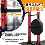 Yes4All Olympische Hantelscheibenhalter Power Rack Aufsatz Für 5.1x5.1cm Power Rack - Passend 5.1cm Olympische Hantelscheiben