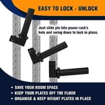 Yes4All Olympische Hantelscheibenhalter Power Rack Aufsatz Für 5.1x5.1cm Power Rack - Passend 5.1cm Olympische Hantelscheiben