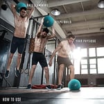 Yes4All Slam Topları, 4,5–18 kg ağırlık aralığında, dayanıklı PVC ve kum dolgulu, merkez kaslarını güçlendirmeye yönelik dinamik egzersiz için