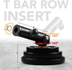 Yes4All T-Bar Row Plate Post Insert Landmine – Fit 2” Olympic Bars – Full 360° Swivel & Easy to Install