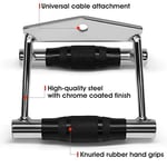 Yes4All Üniseks Kablo Bağlantısı Combo Çift D Kolu Kauçuk Lat Makine Ataşmanı Triceps Halatı Düz ​​Döner Bar V Şekli Bar Kablo Ek Kablo Ev Spor Salonu için Makine Aksesuarları