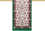 Yeşil Siyah Selçuk Desen Fular