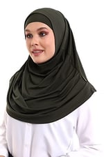 Yetişkin Pratik Eşarp Haki Renk
