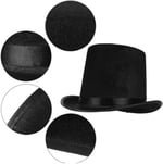 Yetişkinler Için Siyah Renk Ringmaster Sihirbaz Şapkası Fötr Şapka