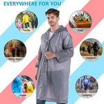 Yetişkinler için Yağmur Kabanları Yeniden Kullanılabilir - 2 Paket EVA Yağmur Pançosu Yağmur Ceketleri Yağmurluklar Erkekler Kadınlar için Plastik Yağmur Ekipmanı