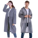 Yetişkinler için Yağmur Kabanları Yeniden Kullanılabilir - 2 Paket EVA Yağmur Pançosu Yağmur Ceketleri Yağmurluklar Erkekler Kadınlar için Plastik Yağmur Ekipmanı