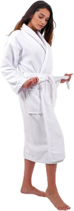 Yg Home Trigameyer Unisex Bornoz - Solid Beyaz