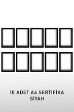 yhfoto 10 Adet A4 Siyah Pvcli 21x30 Belge Için siyah 21 x 30