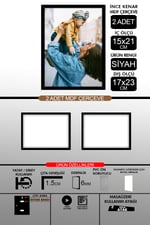 yhfoto 2 Adet 15x21 İnce Çıtalı A5 Siyah 6mm Fotoğraf Siyah