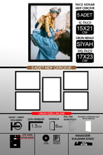 yhfoto 5 Adet 15x21 İnce Çıtalı A5 Siyah 6mm Fotoğraf Siyah