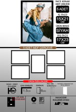 yhfoto 5 Adet 15x21 İnce Çıtalı A5 Siyah 6mm Fotoğraf Siyah