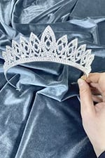 Yıldız Model Gümüş Rengi Gelin Kına Tacı