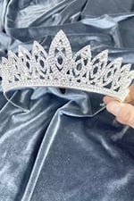 Yıldız Model Gümüş Rengi Gelin Kına Tacı