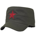 Yıldızlı Fidel Castro Che Guevara Şapkası Yeşil Renk