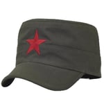 Yıldızlı Fidel Castro Che Guevara Şapkası Yeşil Renk