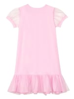 Yıldızlı Unicorn Kız Çocuk Pembe Tüllü Elbise