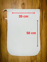 yofu yoga and food %100 Ağartılmamış Ham Pamuk Bitkisel Süt Süzme Kesesi Badem Sütü, Fındık Sütü, Yeşil Sebze Suyu Süzme - Organik Pamuk Kese (35x50 cm) - Seçenekler: 25 x25 cm, 30 x 35 cm, 35x50 cm