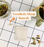 yofu yoga and food Yıkanabilir Kumaş Çay Kesesi (2 adet) - Organik, Ekolojik,%100 Ham Ağartılmamış Ham Pamuk (Bardak Boy)