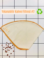 yofu yoga and food Yıkanabilir, Kumaş, Organik Kahve Filtresi (no:2) Ağartılmamış%100 Ham Pamuk - Ekolojik Filtre no:2