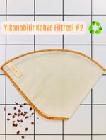yofu yoga and food Yıkanabilir, Kumaş, Organik Kahve Filtresi (no:2) Ağartılmamış%100 Ham Pamuk - Ekolojik Filtre no:2