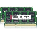 Yongxinsheng 8GB Kit (2 x 4GB) DDR3L/DDR3 Ram 1600MHz PC3L-12800S Sodimm Taşınabilir Bellek 204 Pinli CL11 Non-vb Arabelleksiz 1,35 V / 1,5 V 2Rx8 Dual Rank Dizüstü Bilgisayar Bellek Apple Mac Macbook